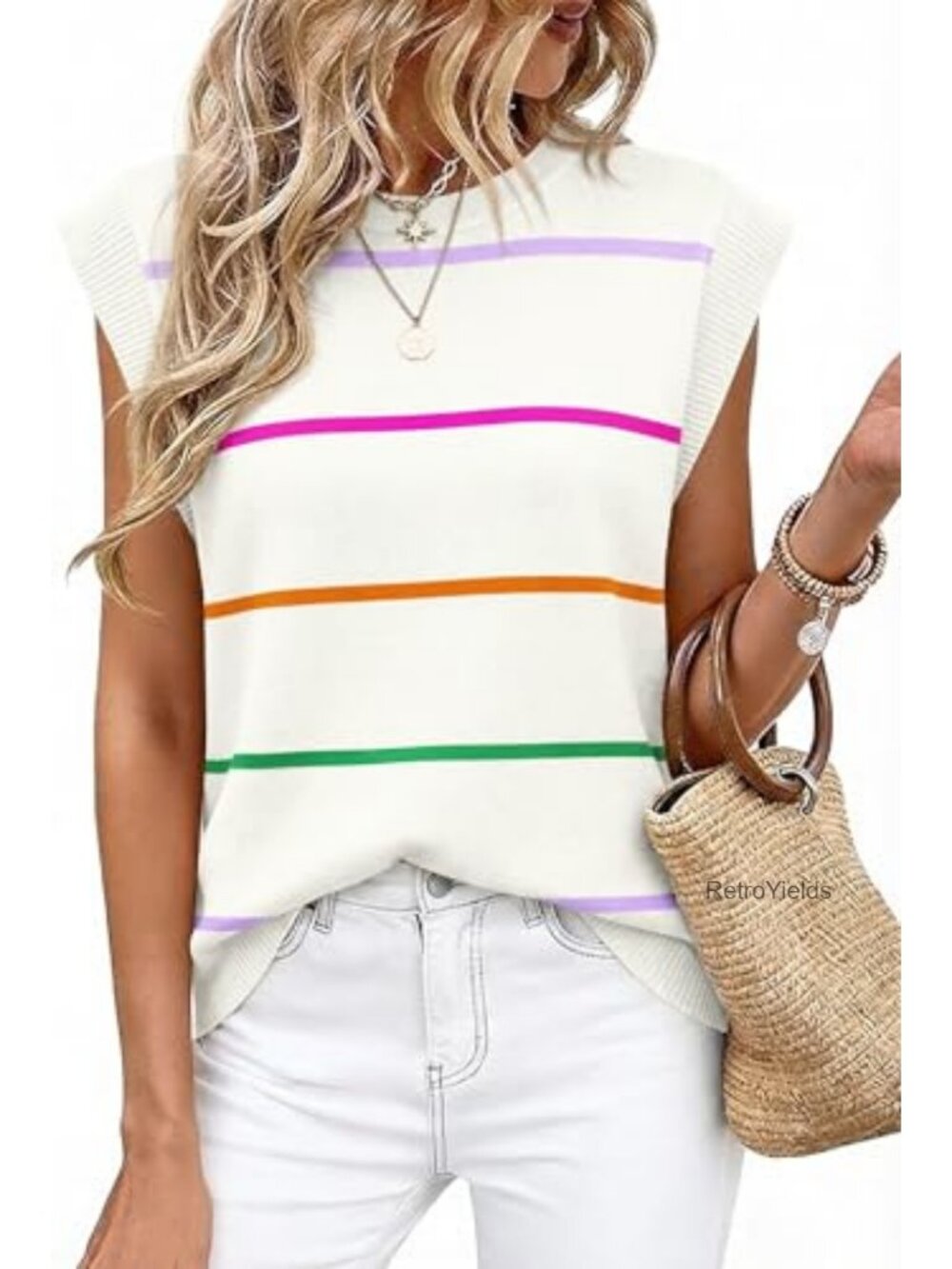 Women's Sleeveless Knit Tank Top Buttery Soft Crew Neck Summer Layer